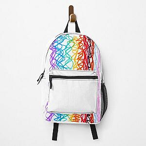 Rainbow Backpacks - Pride Waves, progressive rainbow flag colour wave scribble Backpack RB1603