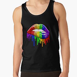 LGBT Lips in Rainbow Flag Colours for Gay Pride! Tank Top RB1603