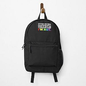 Rainbow Backpacks - Let's Get One Thing Straight I'm Not LGBT Rainbow Flag Funny Backpack RB1603
