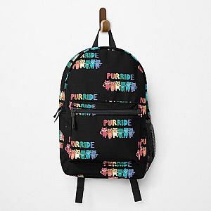 Rainbow Backpacks - Rainbow Flag Gay Pride Lgbtq Cats Purride Backpack RB1603