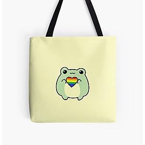 Rainbow Bags - Pride Frogs: Rainbow Flag All Over Print Tote Bag RB1603