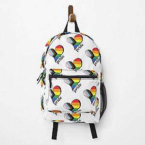 Rainbow Backpacks - LGBTQ+ Progress Rainbow Pride Flag - Equality Rights Love LGBT Heart Backpack RB1603