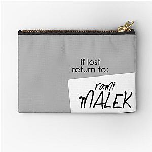 if lost return to: rami malek Zipper Pouch