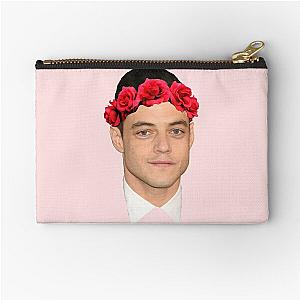 Rami Malek Flower Crown Zipper Pouch