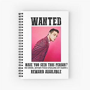 wanted: rami malek Spiral Notebook