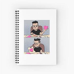 Mr. Robot - Rami Malek Love Heart Spiral Notebook