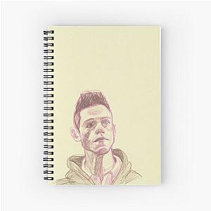 Portrait of Rami Malek as Elliot Spiral Notebook