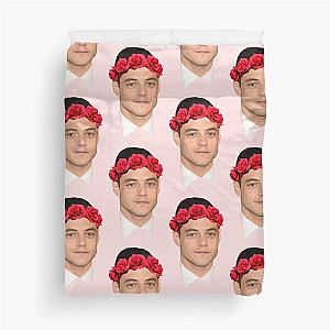 Rami Malek Flower Crown Duvet Cover