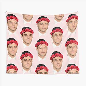 Rami Malek Flower Crown Tapestry