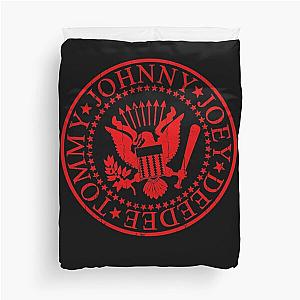 Ramones Logo red, Ramones band, rock Duvet Cover