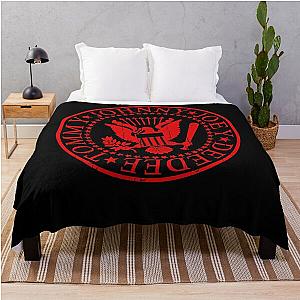 Ramones Logo red, Ramones band, rock Throw Blanket