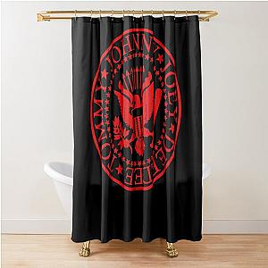 Ramones Logo red, Ramones band, rock Shower Curtain