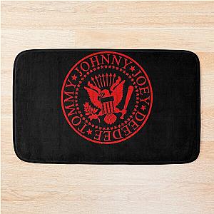 Ramones Logo red, Ramones band, rock Bath Mat