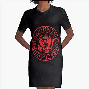 Ramones Logo red, Ramones band, rock Graphic T-Shirt Dress