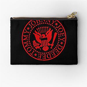 Ramones Logo red, Ramones band, rock Zipper Pouch