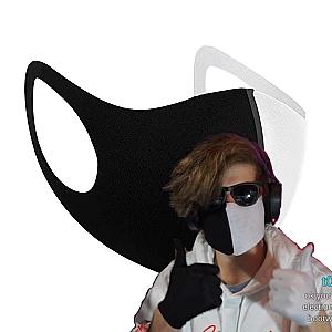 Ranboo Mask - Ranboo Dream SMP Black White Face Mask