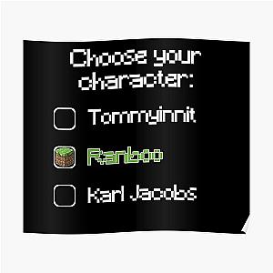 Ranboo Posters - Choose your character - Ranboo Poster RB2805