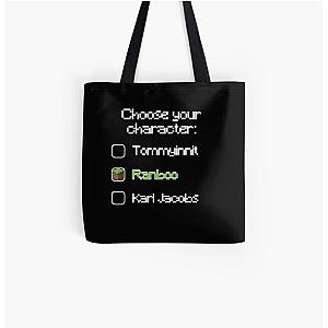 Ranboo Bags - Choose your character - Ranboo All Over Print Tote Bag RB2805