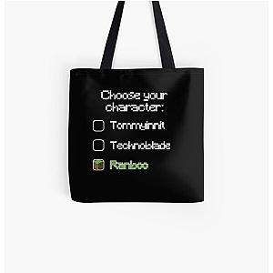 Ranboo Bags - Choose your character - Ranboo (2) All Over Print Tote Bag RB2805