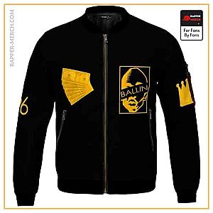 Tupac Shakur Jackets - Gold All Eyes On Me Tupac Shakur Tribute Black Bomber Jacket RM0310