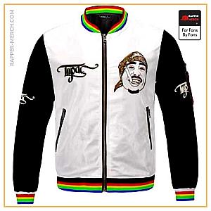 Tupac Shakur Jackets - Tupac Makaveli Smoking Gangsta Trippy Effect Varsity Jacket RM0310