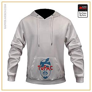 Tupac Shakur Hoodies - Rap Legend Tupac Shakur Wearing Bandana Art Hoodie Jacket RM0310