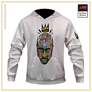 Tupac Shakur Hoodies - Crowned King Tupac Face Doodle Artwork Awesome Hoodie RM0310