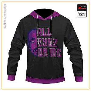 Tupac Shakur Hoodies - 2Pac Amaru Shakur All Eyez On Me Black Violet Hoodie RM0310