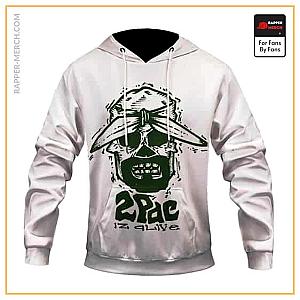 Tupac Shakur Hoodies - 2Pac Is Alive Skull Head Artwork Badass Hoodie Jacket RM0310