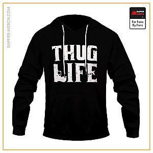 Tupac Shakur Hoodies - Thug Life Pistol Typography Art Epic 2Pac Shakur Hoodie RM0310