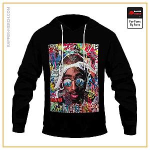 Tupac Shakur Hoodies - Rap Icon 2Pac Amaru Shakur Colorful Graffiti Art Hoodie RM0310