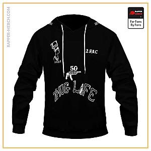 Tupac Shakur Hoodies - Thug Life 2Pac Makaveli Shakur Tattoo Art Pullover Hoodie RM0310