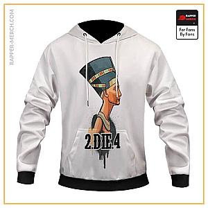 Tupac Shakur Hoodies - Tupac Amaru Shakur 2 Die 4 Pharaoh Artwork White Hoodie RM0310