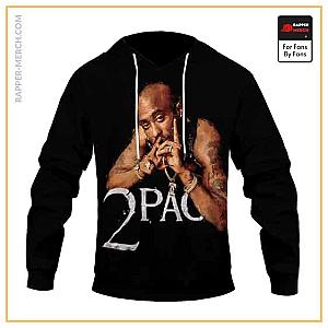 Tupac Shakur Hoodies - American Rapper 2Pac Makaveli Shakur Painting Black Hoodie RM0310