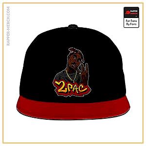 Tupac Shakur Caps - Tupac Shakur West in Peace Hand Sign Black Snapback RM0310