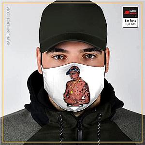 Tupac Shakur Face Maskes - Tattooed Body 2Pac Shakur Thug Life Art White Face Mask RM0310