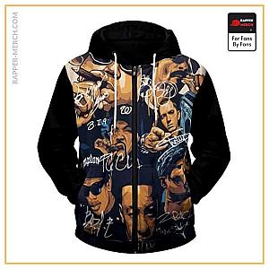 Tupac Shakur Zipped Hoodies - Iconic Legendary Hip-Hop Artists Poster Art Zip Up Hoodie RM0310