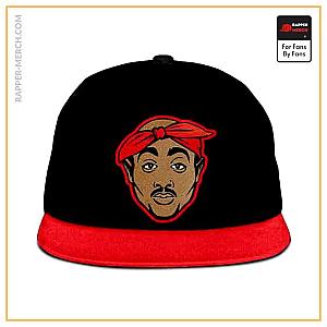 Tupac Shakur Caps - Tupac Shakur Cartoon Head Icon Logo Art Snapback Hat RM0310