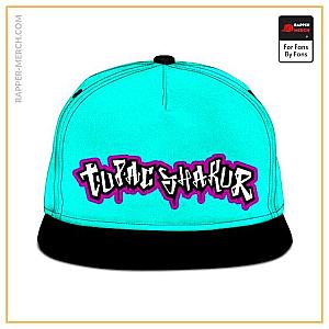 Tupac Shakur Caps - Cool Tupac Shakur Graffiti Drip Style Neon Blue Snapback RM0310