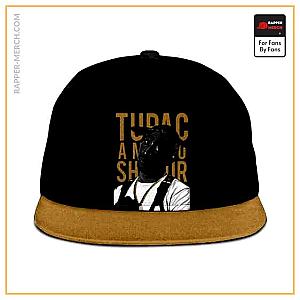 Tupac Shakur Caps - Tupac Amaru Shakur Portrait Design Black Snapback Hat RM0310