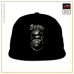 Tupac Shakur Caps - West Coast Rap Icon Tupac Head Logo Black Snapback Cap RM0310