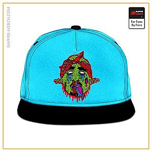 Tupac Shakur Caps - Tupac Makaveli Zombie Head Drip Artwork Snapback Hat RM0310