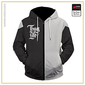 Tupac Shakur Zipped Hoodies - Thug Life Tupac Amaru Shakur Graffiti Zip Up Hoodie RM0310