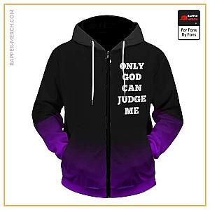 Tupac Shakur Zipped Hoodies - Tupac Shakur Only God Can Judge Me Zip Up Hoodie RM0310