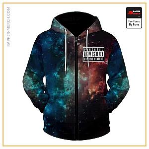 Tupac Shakur Zipped Hoodies - Awesome Tupac Shakur Galaxy Artwork Zip Up Hoodie RM0310