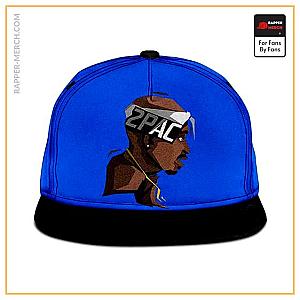 Tupac Shakur Caps - Iconic Rapper Tupac Abstract Side Portrait Snapback Cap RM0310