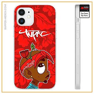 Tupac Shakur Cases - Tupac Shakur Makaveli Red Rose Art Awesome iPhone 12 Case RM0310