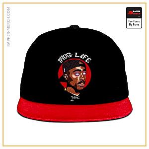 Tupac Shakur Caps - Gangsta Rap Icon 2Pac Thug Life Red &amp; Black Snapback RM0310