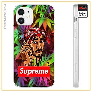 Tupac Shakur Cases - 2Pac Makaveli Supreme Inspired Marijuana Art iPhone 12 Case RM0310