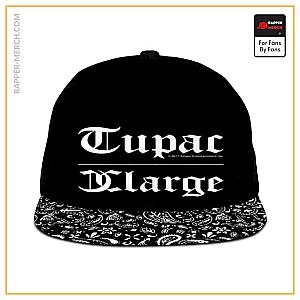 Tupac Shakur Caps - Tupac XLarge Paisley Pattern Visor Black Snapback Cap RM0310